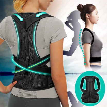 Transform Your Posture with the Adjustable Back Shoulder Corrector - Ultimate Spine Support for Pain Relief and Confidence