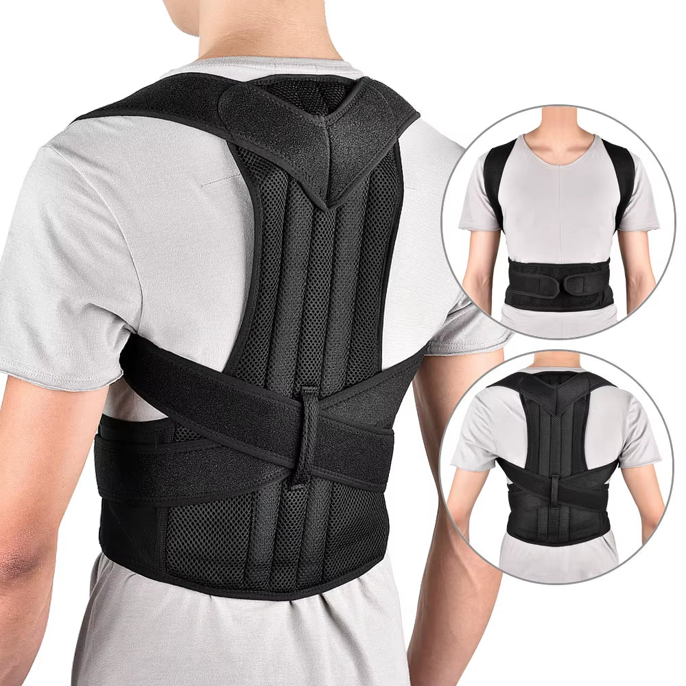 Transform Your Posture with the Adjustable Back Shoulder Corrector - Ultimate Spine Support for Pain Relief and Confidence