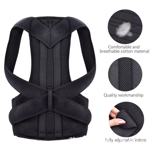 Transform Your Posture with the Adjustable Back Shoulder Corrector - Ultimate Spine Support for Pain Relief and Confidence