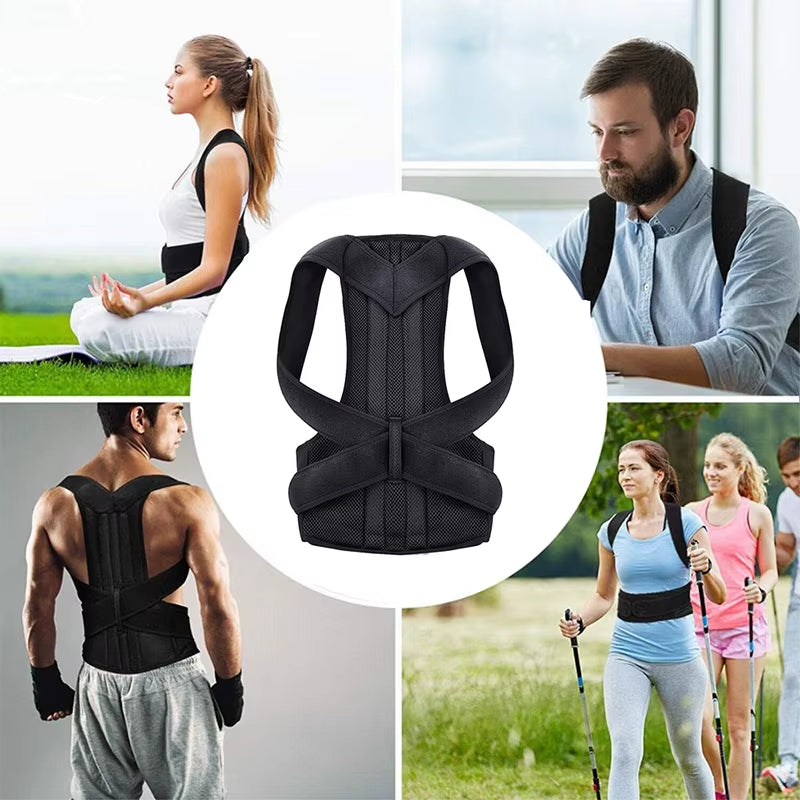 Transform Your Posture with the Adjustable Back Shoulder Corrector - Ultimate Spine Support for Pain Relief and Confidence
